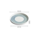 Artisan Blue Brushstroke Ceramic Plate Elegant Dining Enhancer