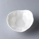 Asymmetric White Ceramic Bowl