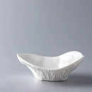 Asymmetric White Ceramic Bowl