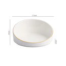 Asymmetrical White Slanted Bowl Plate for Modern Dining