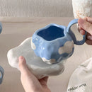 Blue Irregular Ceramic Coffee Mug