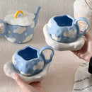 Blue Irregular Ceramic Coffee Mug