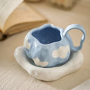 Blue Irregular Ceramic Coffee Mug