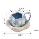 Blue Irregular Ceramic Coffee Mug