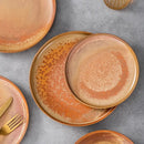 Brown Reactive Glaze Ceramic Dinner Plate