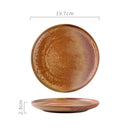 Brown Reactive Glaze Ceramic Dinner Plate