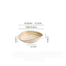 Brown and Green Glaze Oval Pasta Bowl