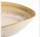 Brown and Green Glaze Oval Pasta Bowl