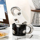Ceramic Coffee Mug, Metallic Accents, Round Handle