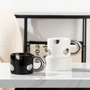 Ceramic Coffee Mug, Metallic Accents, Round Handle