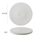 Ceramic Flat Steak Plate White and Black