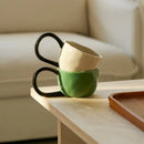 Ceramic Mug with Large Handle, for Coffee and Tea