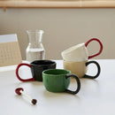Ceramic Mug with Large Handle, for Coffee and Tea