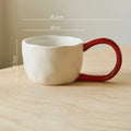 Ceramic Mug with Large Handle, for Coffee and Tea