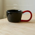 Ceramic Mug with Large Handle, for Coffee and Tea