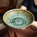 Ceramic Pasta Bowl, Flame-Kilned Glaze, Vintage Style, for Soup and Salad, 8–9.2 in
