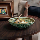 Ceramic Pasta Bowl, Flame-Kilned Glaze, Vintage Style, for Soup and Salad, 8–9.2 in