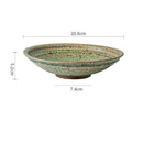 Ceramic Pasta Bowl, Flame-Kilned Glaze, Vintage Style, for Soup and Salad, 8–9.2 in