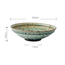 Ceramic Pasta Bowl, Flame-Kilned Glaze, Vintage Style, for Soup and Salad, 8–9.2 in