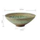 Ceramic Pasta Bowl, Flame-Kilned Glaze, Vintage Style, for Soup and Salad, 8–9.2 in