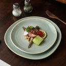 Ceramic Pasta Plate With Grey Reactive Glaze