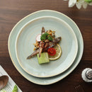 Ceramic Pasta Plate With Grey Reactive Glaze