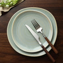 Ceramic Pasta Plate With Grey Reactive Glaze