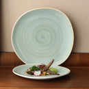 Ceramic Pasta Plate With Grey Reactive Glaze
