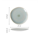 Ceramic Pasta Plate With Grey Reactive Glaze