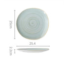 Ceramic Pasta Plate With Grey Reactive Glaze