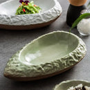 Ceramic Serving Bowl Leaf Shaped