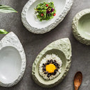 Ceramic Serving Bowl Leaf Shaped