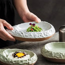 Ceramic Serving Bowl Leaf Shaped