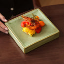Ceramic Serving Plate with Reactive Glaze