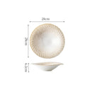 Ceramic Soup Bowl, Vintage Style, for Sashimi and Salad, 8.9–11 in