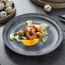 Charcoal Grey Ceramic Serving Plate