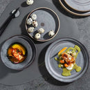 Charcoal Grey Ceramic Serving Plate