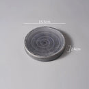 Charcoal Spiral Artisan Ceramic Plate