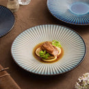 Deep Radial Textured Ceramic Plate