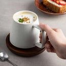 Earth Tone Ceramic Coffee Mug, Square Handle, Multiple Colours