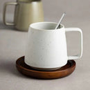 Earth Tone Ceramic Coffee Mug, Square Handle, Multiple Colours