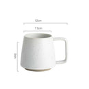 Earth Tone Ceramic Coffee Mug, Square Handle, Multiple Colours