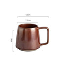 Earth Tone Ceramic Coffee Mug, Square Handle, Multiple Colours