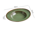 Earth Tone Ceramic Glazed Soup Pasta Plate
