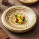 Earth Tone Spiral Ceramic Plate