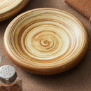 Earth Tone Spiral Ceramic Plate