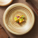 Earth Tone Spiral Ceramic Plate