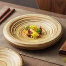 Earth Tone Spiral Ceramic Plate
