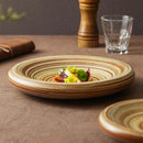 Earth Tone Spiral Ceramic Plate