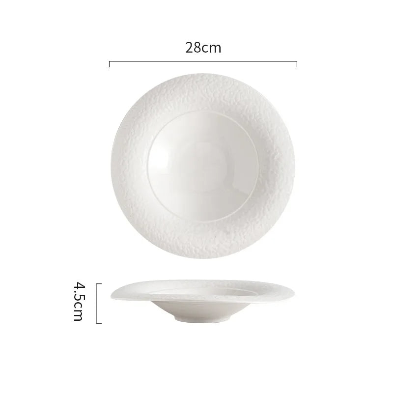 Elegant Curved Ceramic Irregular Plate